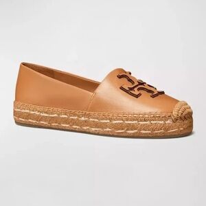 Tory Burch Ines Leather Logo Espadrilles